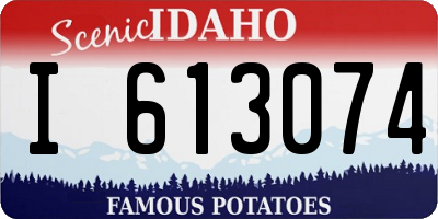 ID license plate I613074