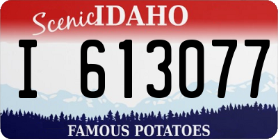 ID license plate I613077