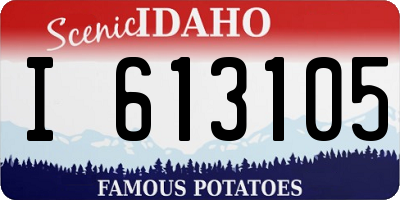 ID license plate I613105