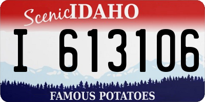 ID license plate I613106
