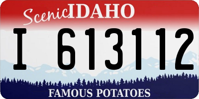 ID license plate I613112