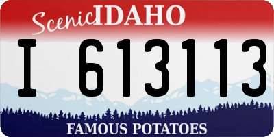 ID license plate I613113