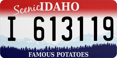 ID license plate I613119