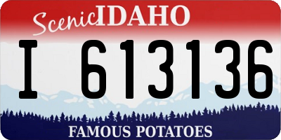 ID license plate I613136