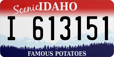 ID license plate I613151