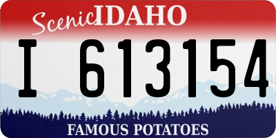 ID license plate I613154
