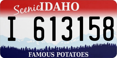 ID license plate I613158