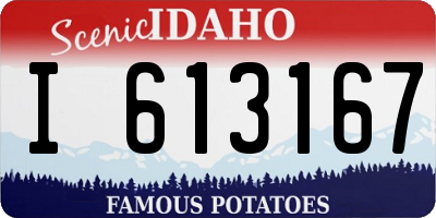 ID license plate I613167