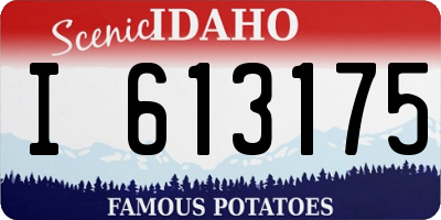ID license plate I613175
