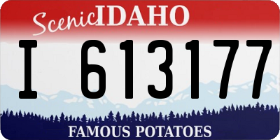 ID license plate I613177