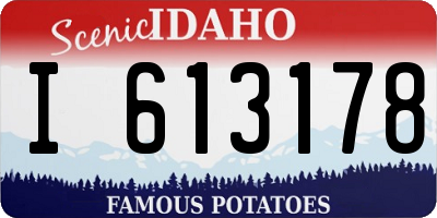 ID license plate I613178