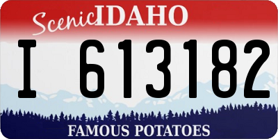 ID license plate I613182