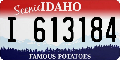 ID license plate I613184