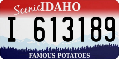 ID license plate I613189