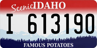 ID license plate I613190