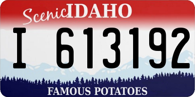 ID license plate I613192