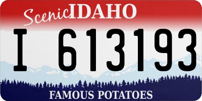 ID license plate I613193