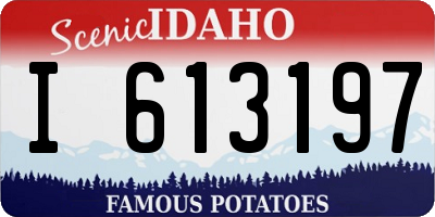 ID license plate I613197