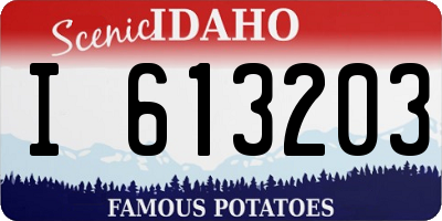 ID license plate I613203