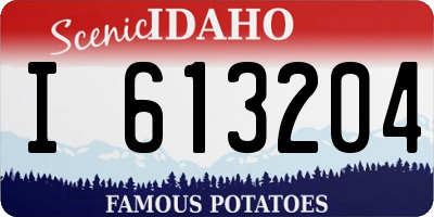 ID license plate I613204