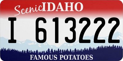ID license plate I613222