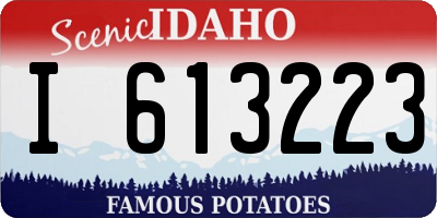 ID license plate I613223