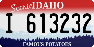 ID license plate I613232