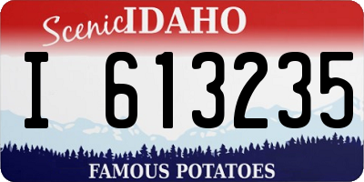 ID license plate I613235