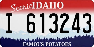 ID license plate I613243