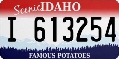ID license plate I613254