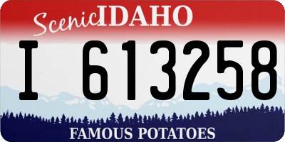 ID license plate I613258