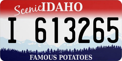 ID license plate I613265