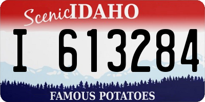 ID license plate I613284