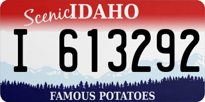 ID license plate I613292