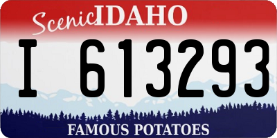 ID license plate I613293