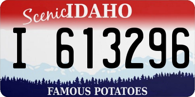 ID license plate I613296