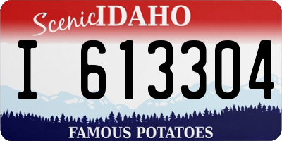 ID license plate I613304