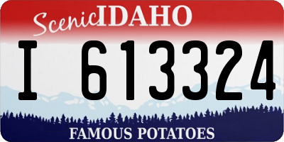 ID license plate I613324