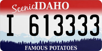 ID license plate I613333