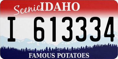 ID license plate I613334
