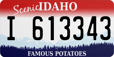 ID license plate I613343