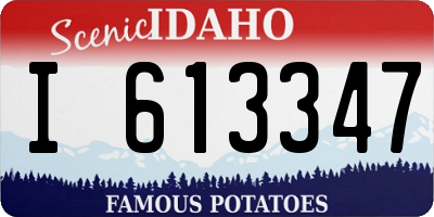 ID license plate I613347