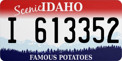 ID license plate I613352