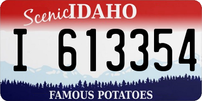 ID license plate I613354