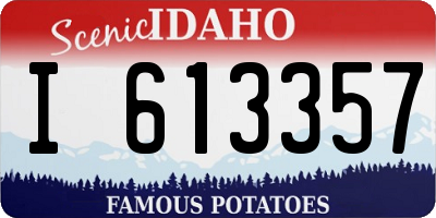 ID license plate I613357