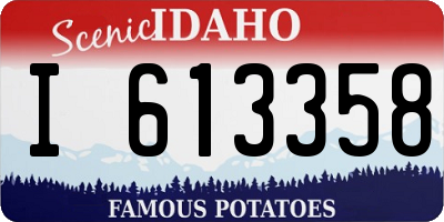 ID license plate I613358