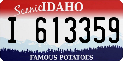 ID license plate I613359
