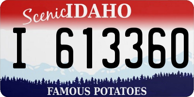ID license plate I613360