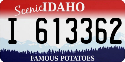 ID license plate I613362