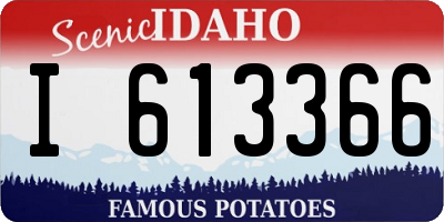 ID license plate I613366
